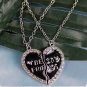 BFF Letter Heart Necklace Men Women Fashion Best Friend Metal Pendant jewellery