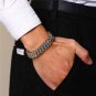 Stainless Steel Double Row Chain Bracelet Magnetic Buckle for Men Trend Jewelry