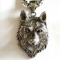 Tibetan Silver Norse Viking Wolf Head Handmade Pendants Necklace Jewelry DIY