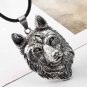Tibetan Silver Norse Viking Wolf Head Handmade Pendants Necklace Jewelry DIY