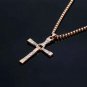 Fast,Furios Celebrity Vin Diesel Item Men Cross Pendant Jesus Crystal Necklace