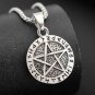 Vintage Five Point Star Viking Rune Pendant Necklace Fashion Hip Hop Jewelry
