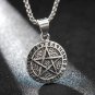 Vintage Five Point Star Viking Rune Pendant Necklace Fashion Hip Hop Jewelry