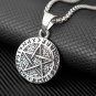 Vintage Five Point Star Viking Rune Pendant Necklace Fashion Hip Hop Jewelry