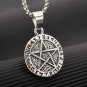 Vintage Five Point Star Viking Rune Pendant Necklace Fashion Hip Hop Jewelry