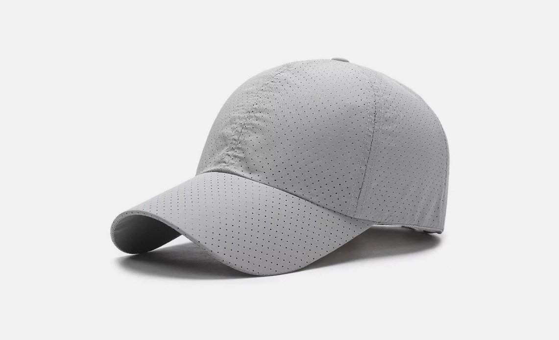 1 pcs Gray Color Breathable Adjustable Snack Back Trucker Hat Thin Cap For Men women