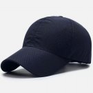 1 pcs Dark Blue Color Breathable Adjustable Snack Back Trucker Hat Thin Cap For Men women
