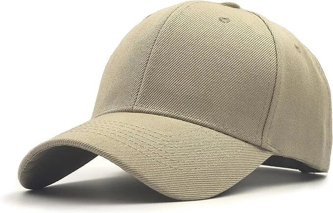 1 pcs Khaki Color Plain Blank Solid Adjustable Baseball Cap Hats