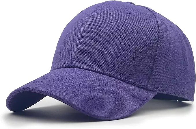 1 pcs Purple Color Plain Blank Solid Adjustable Baseball Cap Hats
