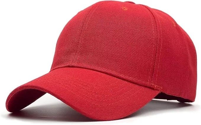 1 pcs Red Color Plain Blank Solid Adjustable Baseball Cap Hats