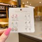 4 Pair Silver Heart Stud Earring Set - Trendy & Cute for Women & Girls