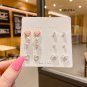 4 Pair Silver Heart Stud Earring Set - Trendy & Cute for Women & Girls