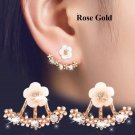 Trendy Flower Stud Earrings - Korean Style Zircon Earrings for Women