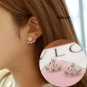 Trendy Flower Stud Earrings - Korean Style Zircon Earrings for Women