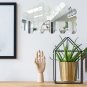 6/12pcs 3D Hexagon Mirror Wall Stickers - DIY Home Decor, Rose Gold & More