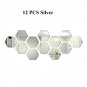 6/12pcs 3D Hexagon Mirror Wall Stickers - DIY Home Decor, Rose Gold & More