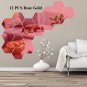 6/12pcs 3D Hexagon Mirror Wall Stickers - DIY Home Decor, Rose Gold & More
