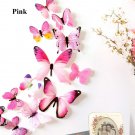 12pcs 3D Butterfly Mirror Wall Stickers - Removable Decals for Home Decor, Kids Room