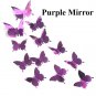 12pcs 3D Butterfly Mirror Wall Stickers - Removable Decals for Home Decor, Kids Room