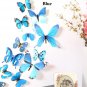 12pcs 3D Butterfly Mirror Wall Stickers - Removable Decals for Home Decor, Kids Room