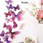 12pcs 3D Butterfly Mirror Wall Stickers - Removable Decals for Home Decor, Kids Room