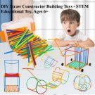 DIY Straw Constructor Building Toys - STEM Educational Toy, Ages 6+