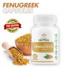Organic Fenugreek Capsules | 500 mg | 60 Count | Non-GMO, Gluten Free |