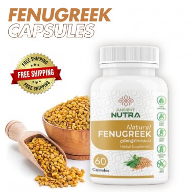 Organic Fenugreek Capsules | 500 mg | 60 Count | Non-GMO, Gluten Free |