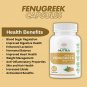 Organic Fenugreek Capsules | 500 mg | 60 Count | Non-GMO, Gluten Free |