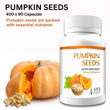 Boost Male Stamina Herbal Prostate Supplement Pumpkin Seeds 400 mg x 90 Capsules