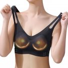 Electric Breast Massager, Rechargeable Multifunctional Button Massage Bra