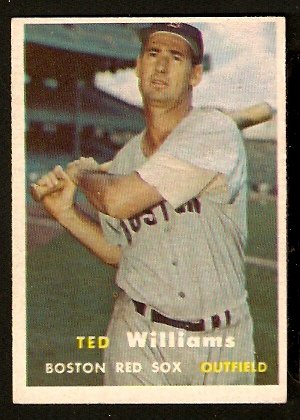 BOSTON RED SOX TED WILLIAMS 1957 TOPPS # 1 EM+
