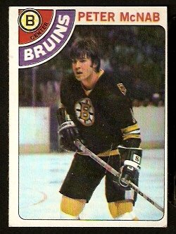 BOSTON BRUINS PETER McNAB 1978 TOPPS HOCKEY CARD # 212 EX