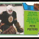 BOSTON BRUINS PETE PEETERS GOALS AGAINST AVERAGE LEADER GAA 1983 OPC O PEE CHEE # 221 NM BOSTON BRUINS PETE PEETERS GOALS AGAINST AVERAGE LEADER GAA 1983 OPC O PEE CHEE # 221 NM