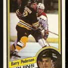 1984 Topps Hockey Card # 11 Boston Bruins Barry Pederson nr mt