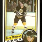 1984 OPC O Pee Chee Hockey Card #8 Boston Bruins Nevin Markwart Rookie Card RC nr mt  !