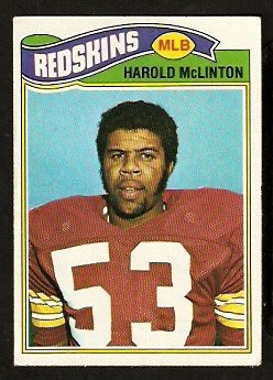 1977 Topps Football Card # 31 Washington Redskins Harold McLinton