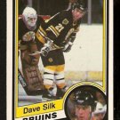 1984 O-Pee-Chee OPC Hockey Card #16 Boston Bruins Dave Silk   !