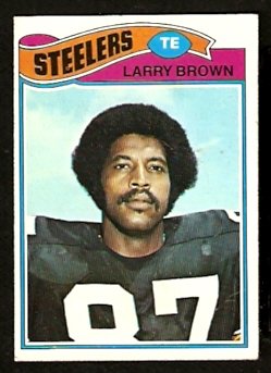 1977 Topps Football Card #51 Pittsburgh Steelers Larry Brown vg  !