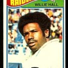 Oakland Raiders Willie Hall RC Rookie Card 1977 Topps # 198 ex/em