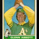 Oakland Athletics Glenn Abbott 1976 Topps Baseball Card #322 vg