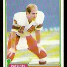 New England Patriots Steve Grogan 1981 Topps Football Card #25