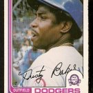 Los Angeles Dodgers Dusty Baker 1982 O Pee Chee OPC Baseball Card #375