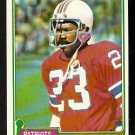 New England Patriots Horace Ivory 1981 Topps Football Card #372 nr mt
