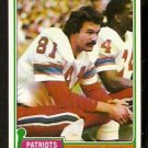 New England Patriots Russ Francis 1981 Topps Football Card # 515