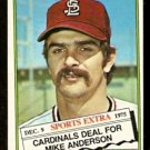 ST LOUIS CARDINALS MIKE ANDERSON 1976 TOPPS TRADED # 527T VG
