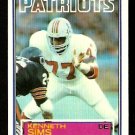 NEW ENGLAND PATRIOTS KENNETH SIMS 1983 TOPPS # 336