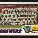 MILWAUKEE BREWERS TEAM CARD 1977 TOPPS # 51 good