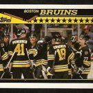 Boston Bruins Ray Bourque Celebrate A Win 1990 Topps Hockey Card # 165