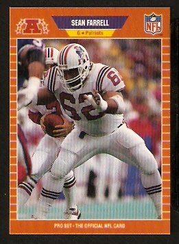 New England Patriots Sean Farrell 1989 Pro Set Football Card 248